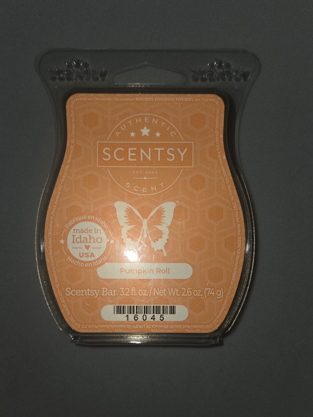 Scentsy Pumpkin Roll Bar - Orange